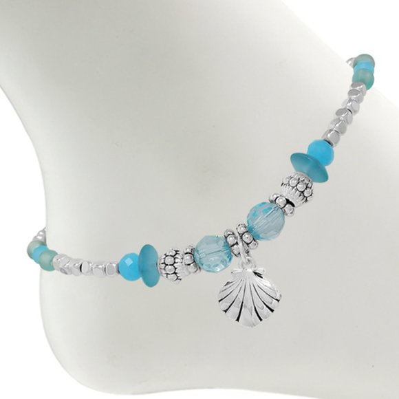 Jewelry - Beaded Seashell Charm Anklet